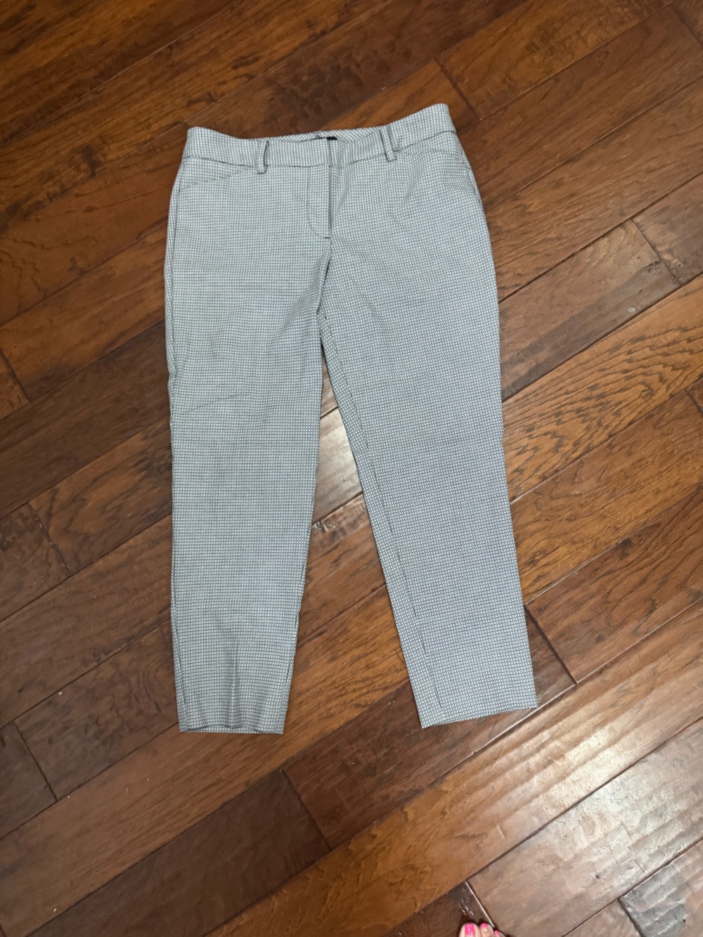 Talbots Men's Light Gray Micro-Check Chinos